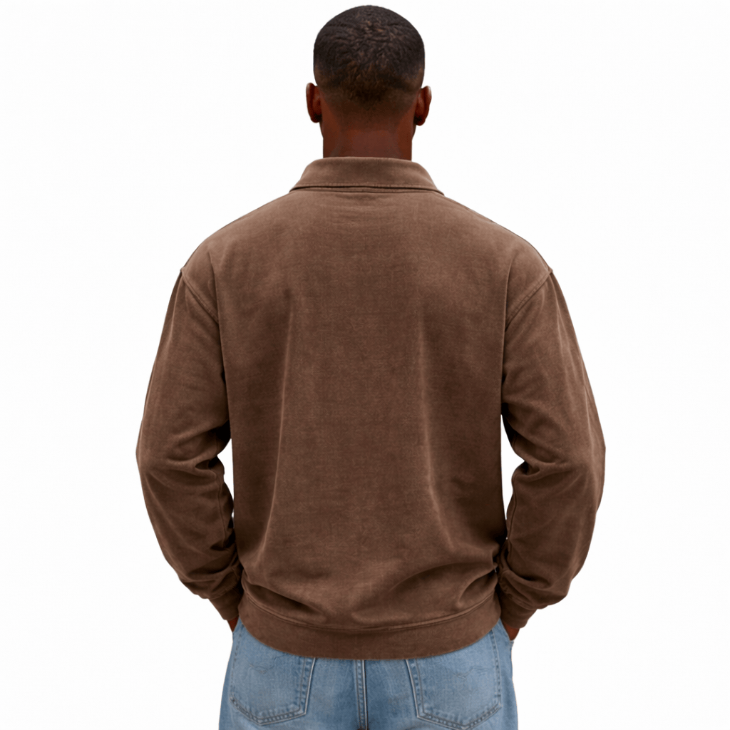 Coleeast-London RON, Regular Fit Turn-Down Collar Sweatshirt