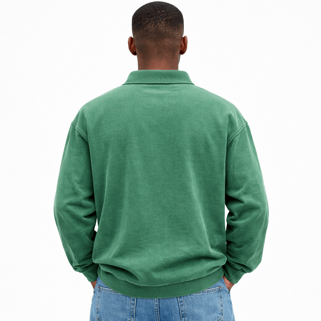 Coleeast-London RON, Regular Fit Turn-Down Collar Sweatshirt