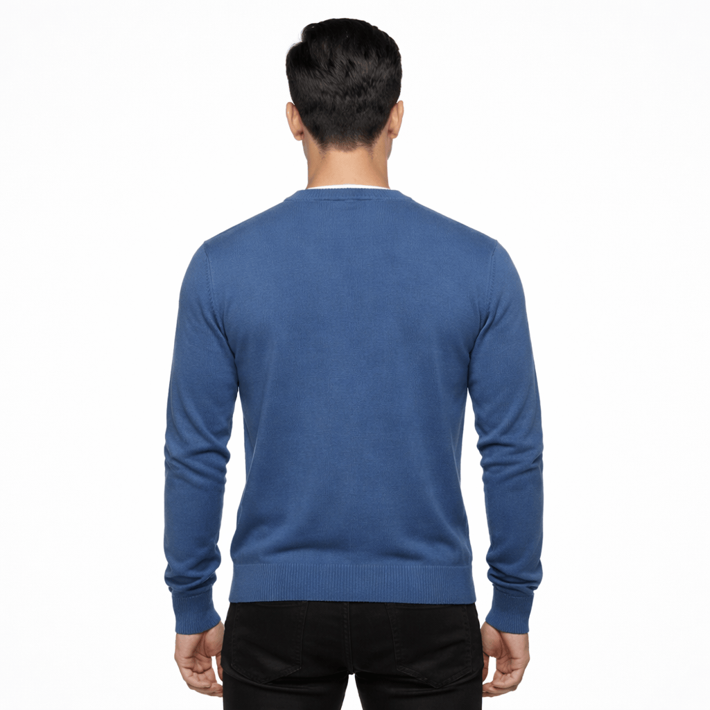 Coleeast-London SID, V-Neck Cotton Knit Sweater