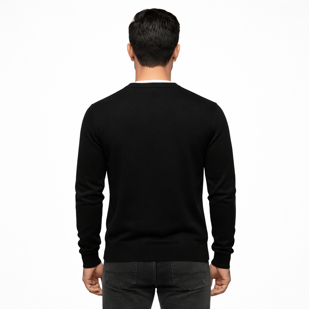 Coleeast-London SID, V-Neck Cotton Knit Sweater
