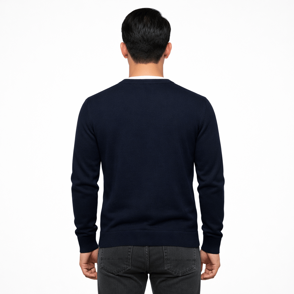 Coleeast-London SID, V-Neck Cotton Knit Sweater