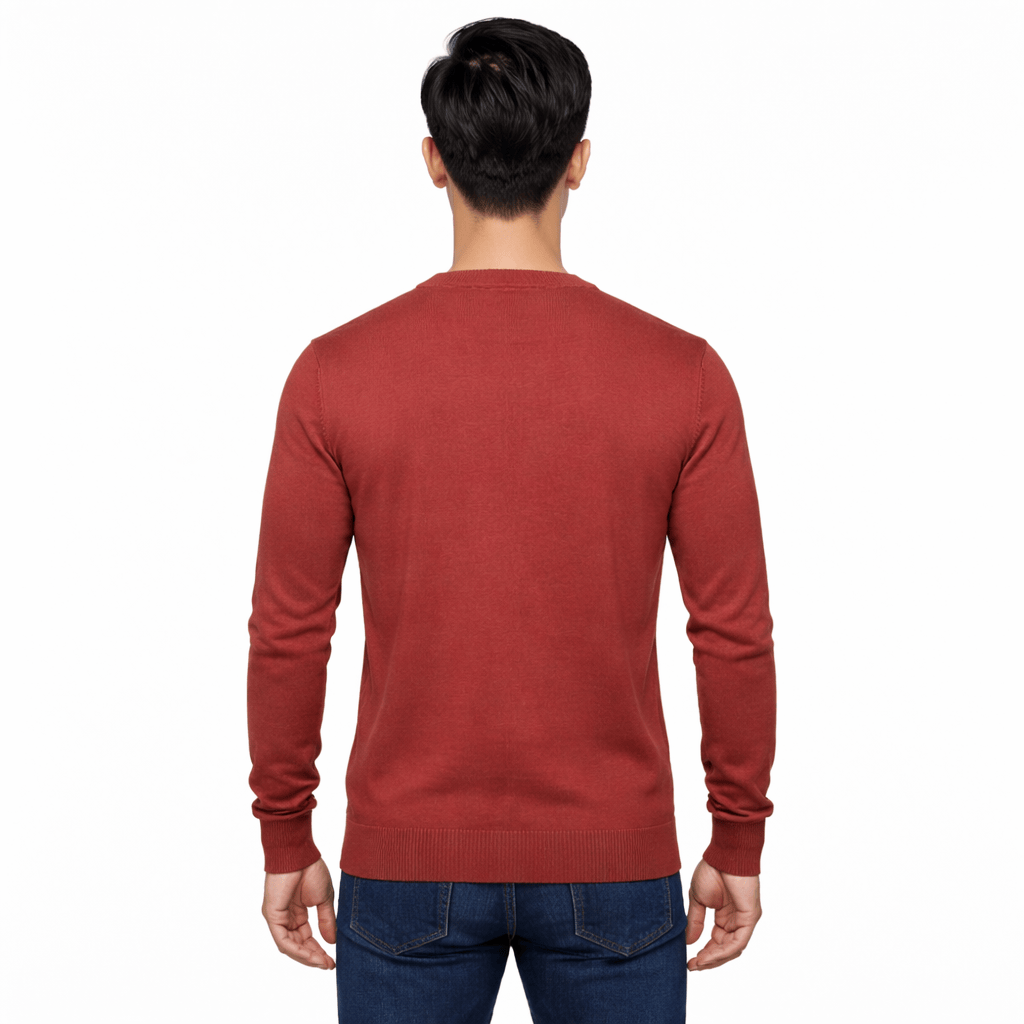 Coleeast-London SID, V-Neck Cotton Knit Sweater