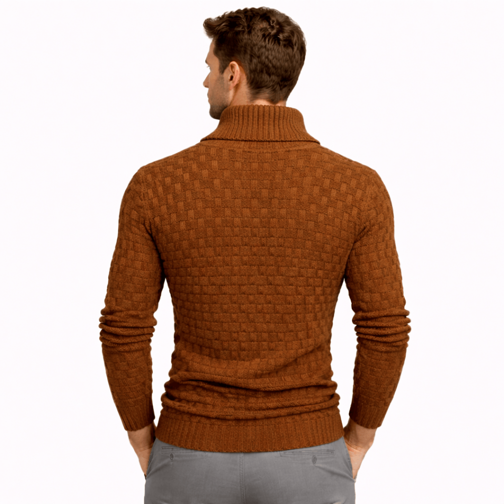 Coleeast-London WES, Geometric Knit Button Cardigan Sweater