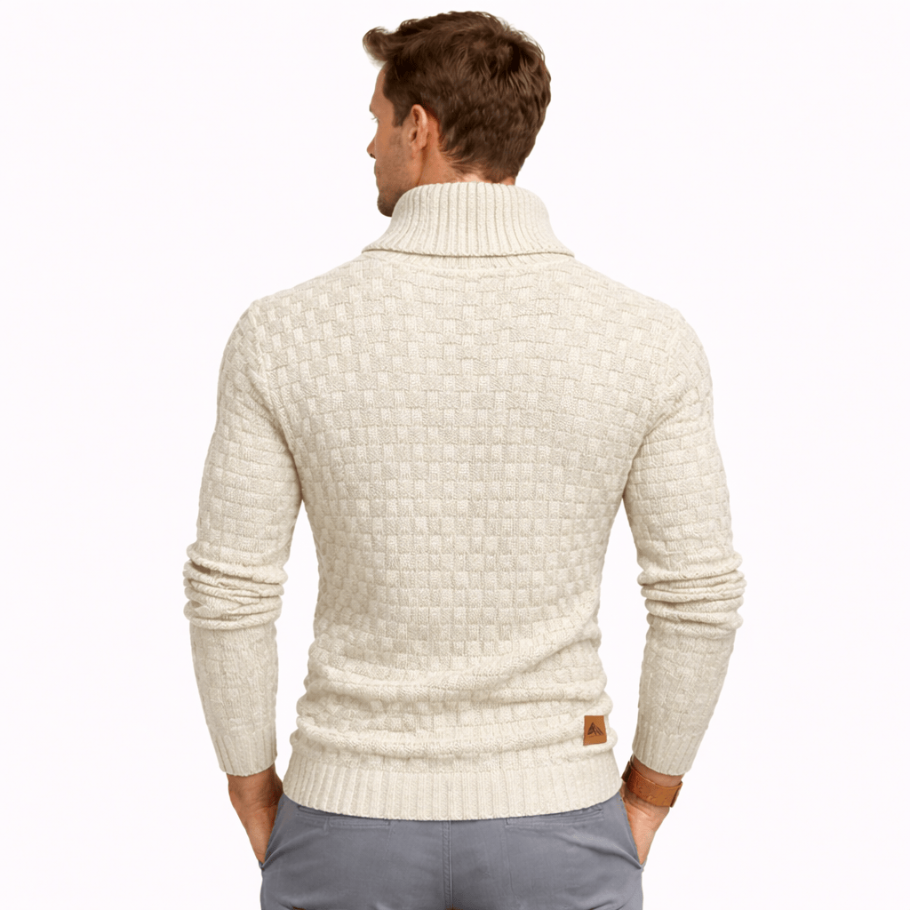 Coleeast-London WES, Geometric Knit Button Cardigan Sweater