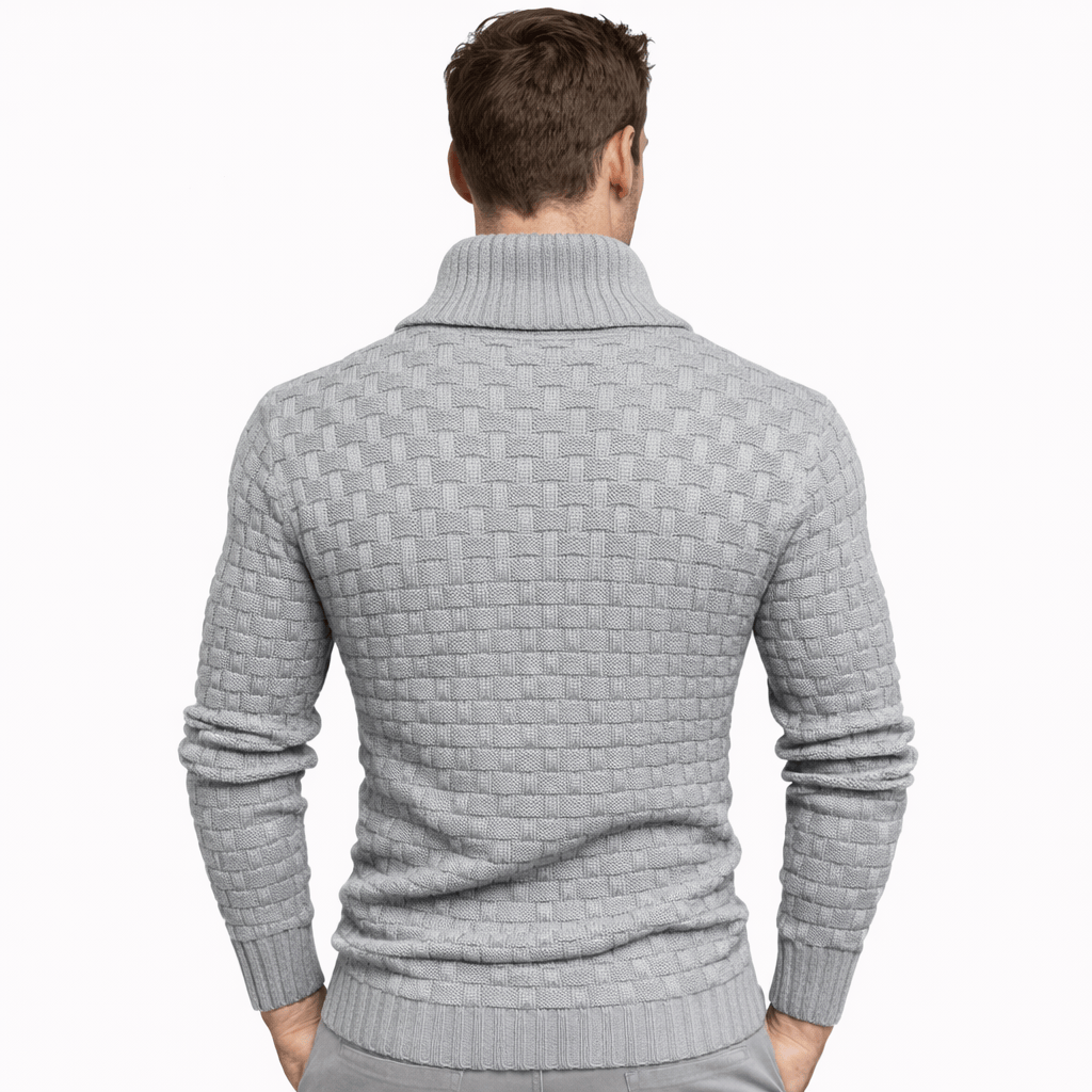 Coleeast-London WES, Geometric Knit Button Cardigan Sweater