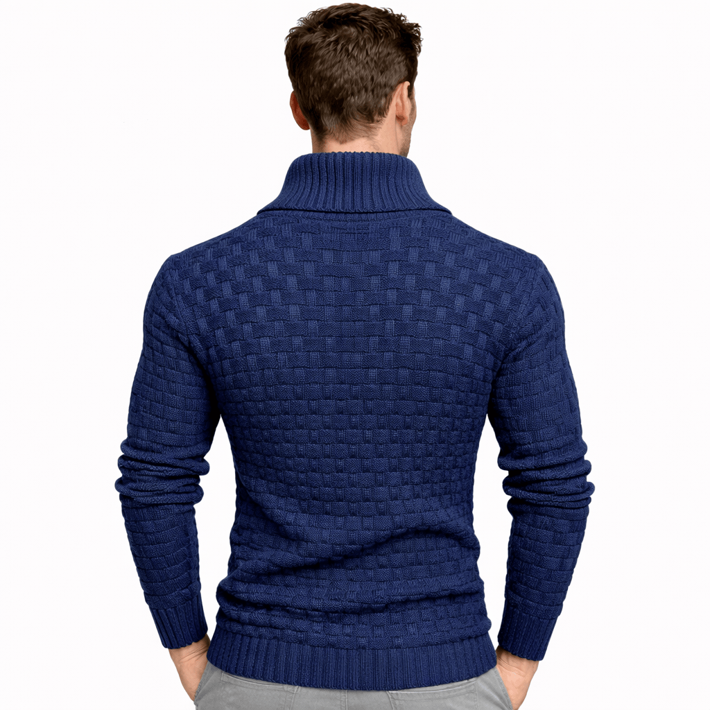 Coleeast-London WES, Geometric Knit Button Cardigan Sweater