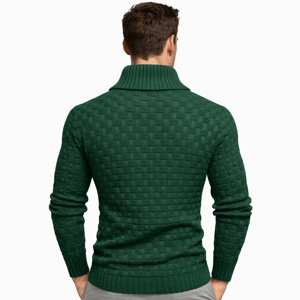 Coleeast-London WES, Geometric Knit Button Cardigan Sweater