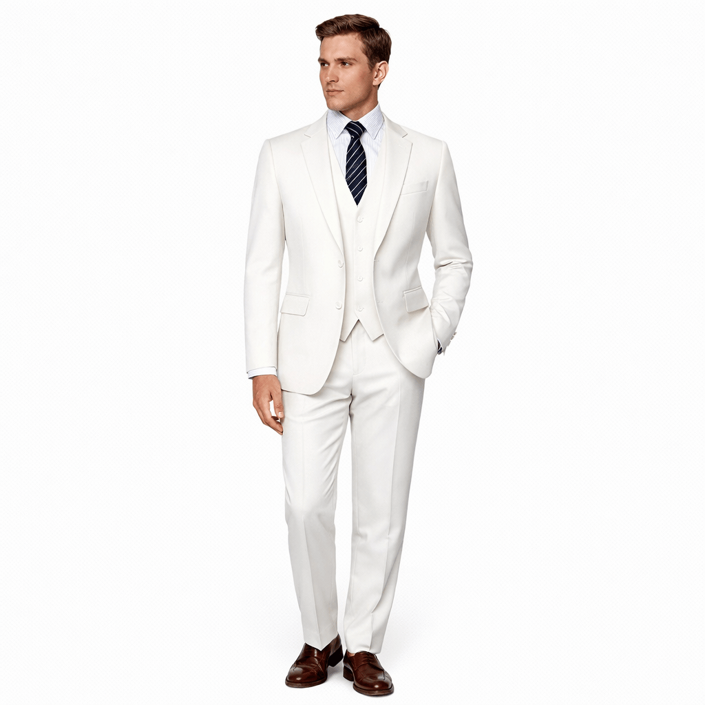 Coleeast-London White / XS AMOS, Slim Fit Viscose Suit