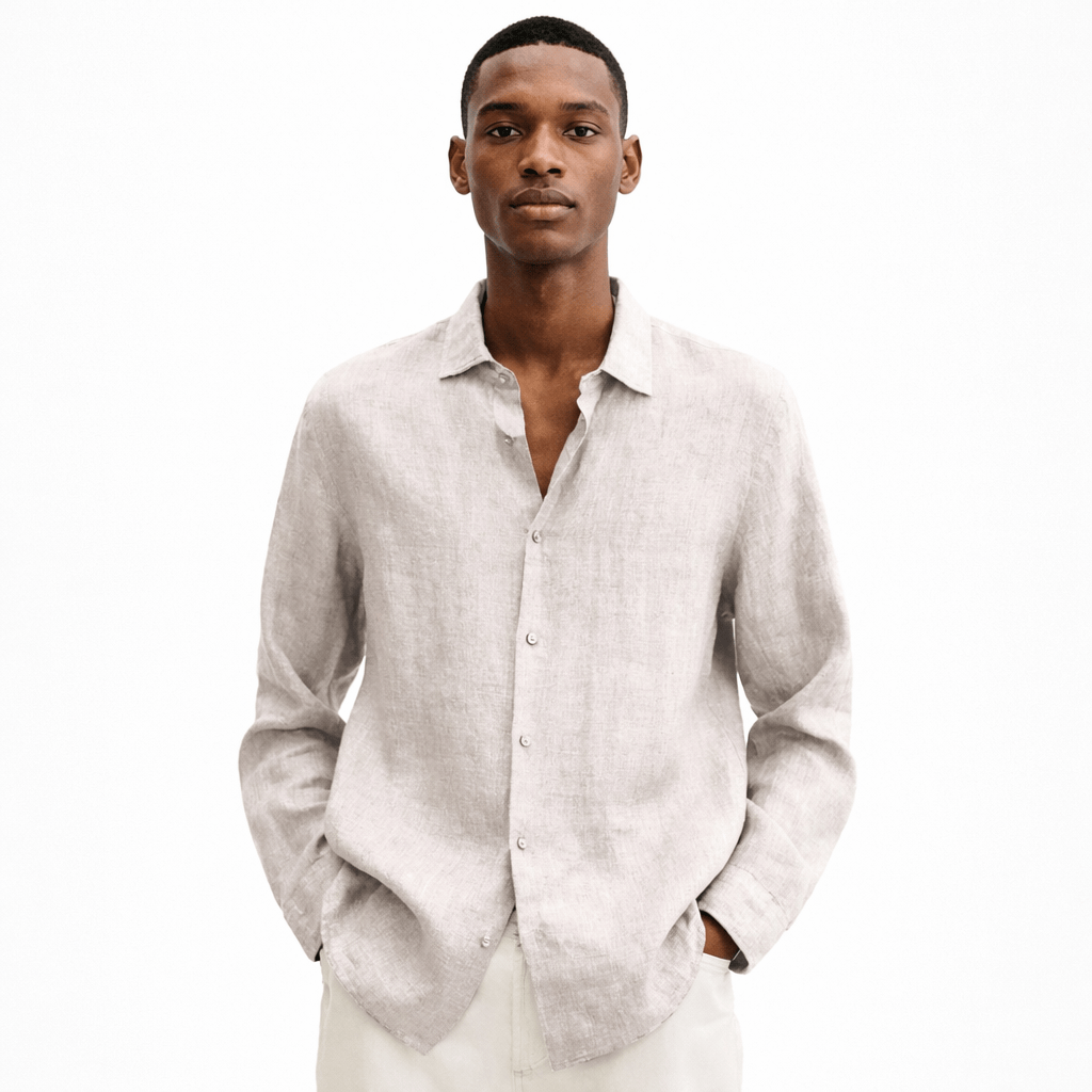Coleeast-London White / XS BENTLEY, Casual Cotton Button-Up Shirt