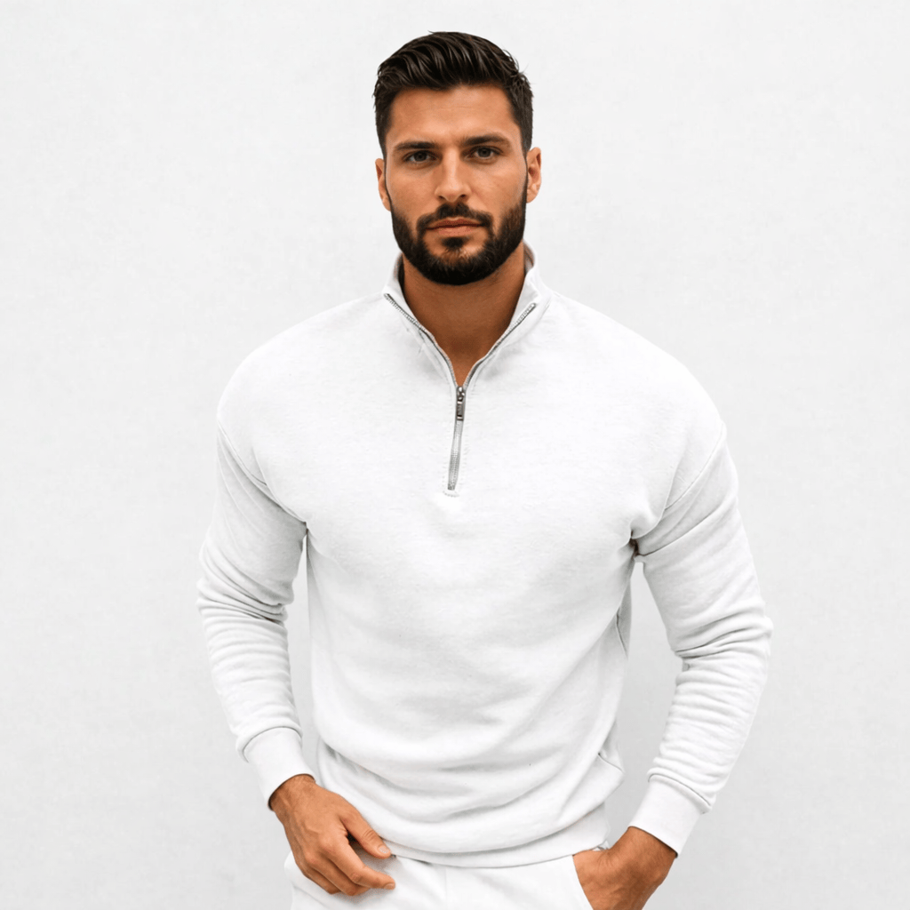 Coleeast-London White / XS NED, Casual Zip Up Sweatshirt