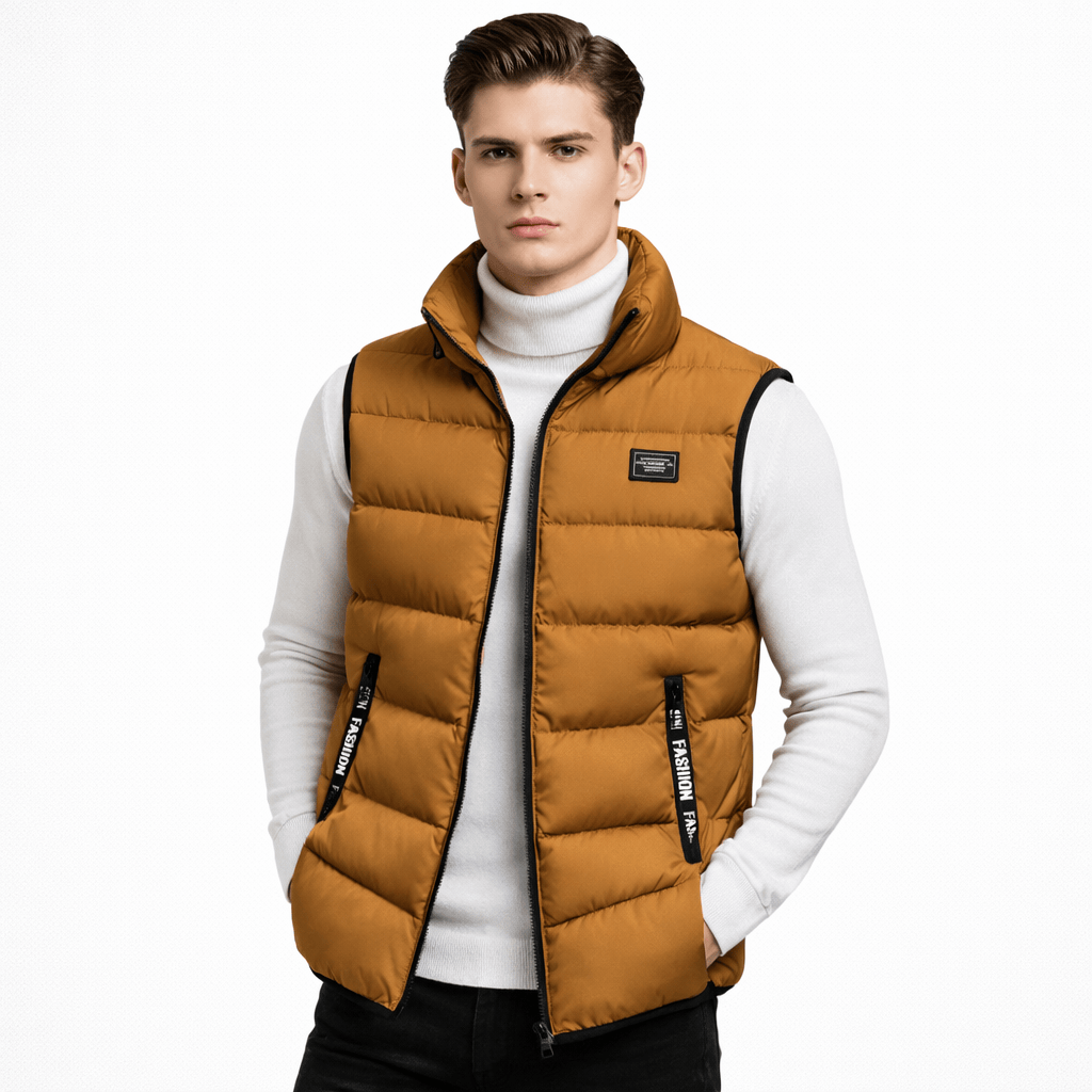 Coleeast London Yellow / XS COLIN, Zip-Up Mandarin Collar Vest