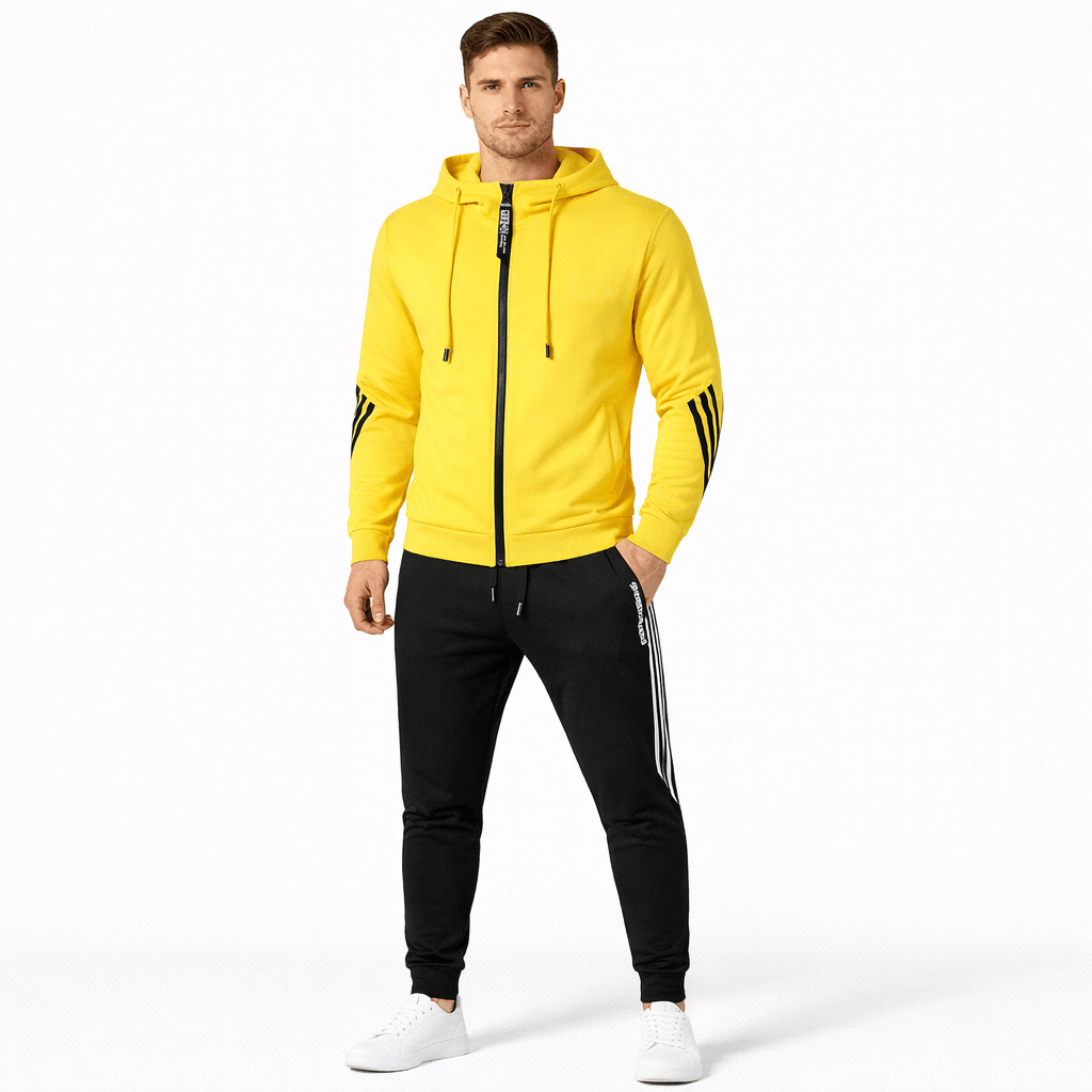 Coleeast-London Yellow / XS DESMOND Hooded Zip Tracksuit