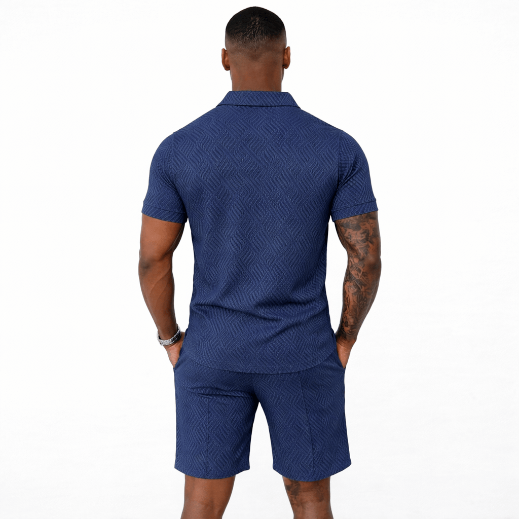 Coleeast-London ZANE, Printed Mandarin Collar Set