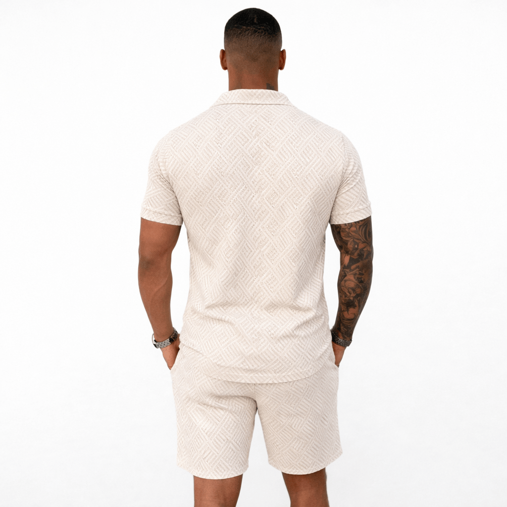 Coleeast-London ZANE, Printed Mandarin Collar Set