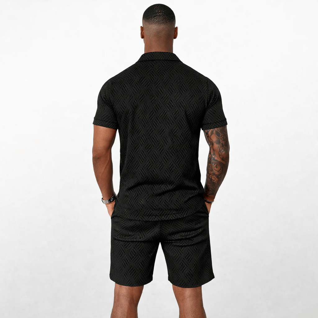 Coleeast-London ZANE, Printed Mandarin Collar Set