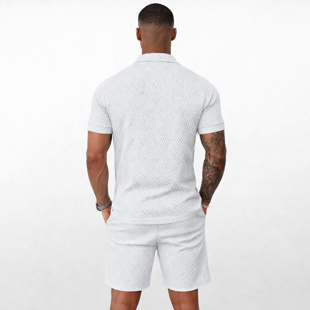 Coleeast-London ZANE, Printed Mandarin Collar Set